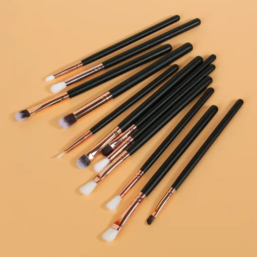 13_34893473848841 Miss Rose 12 Piece Eye Makeup Brush Set