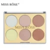 1917642 Miss Rose 6 Colors Glow Highlighter Palette
