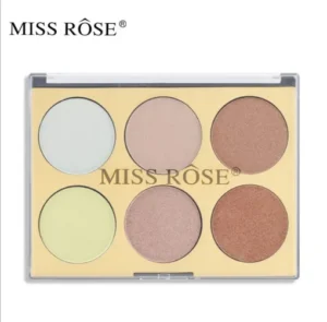 1917642 Miss Rose 6 Colors Glow Highlighter Palette