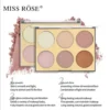 1917643-1 Miss Rose 6 Colors Glow Highlighter Palette
