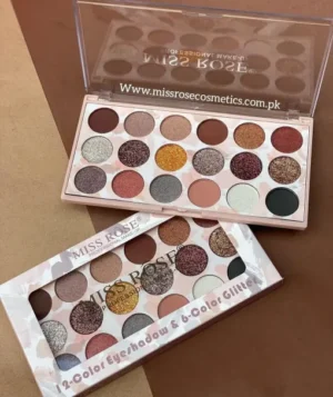 1970094 Miss Rose Sparkle & Matte 18 Shade Eyeshadow Collection