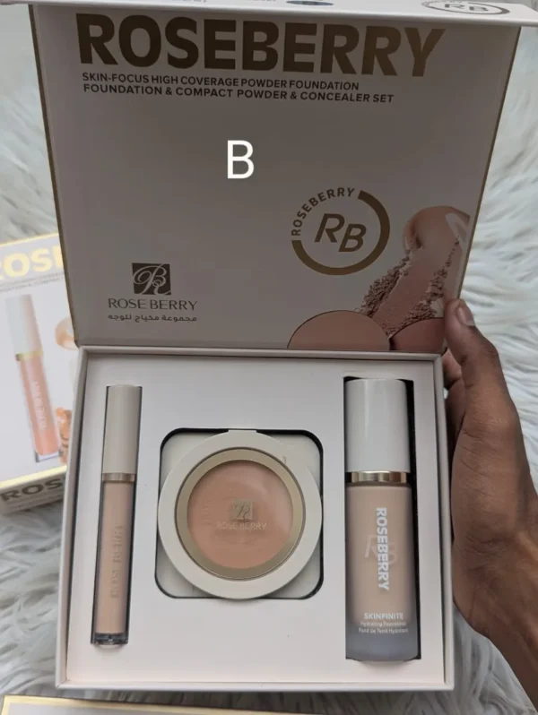Rose Berry Base Perfection 3-in-1 Set (Foundation + Concealer + Compact Powder)
