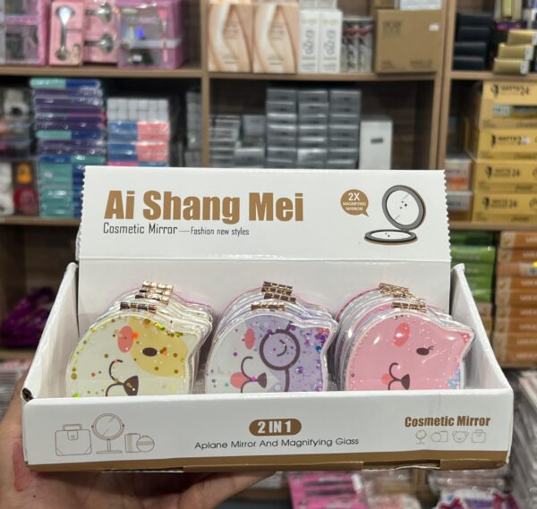 Assorted Cat Face Compact Mirror – Stars in Water