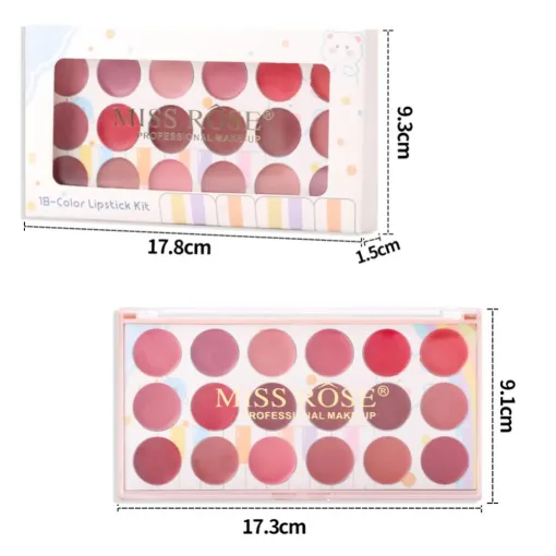 IMG-20221108-WA0032 Miss Rose 18 Colors Lipstick Palette