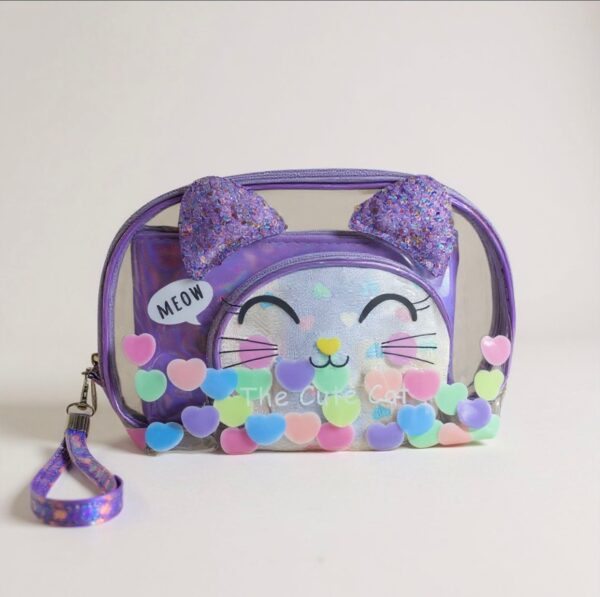 a8cb069a-7d78-4acd-b268-549b80635461 Kitty Heart Cosmetic Bags (Set of 3)