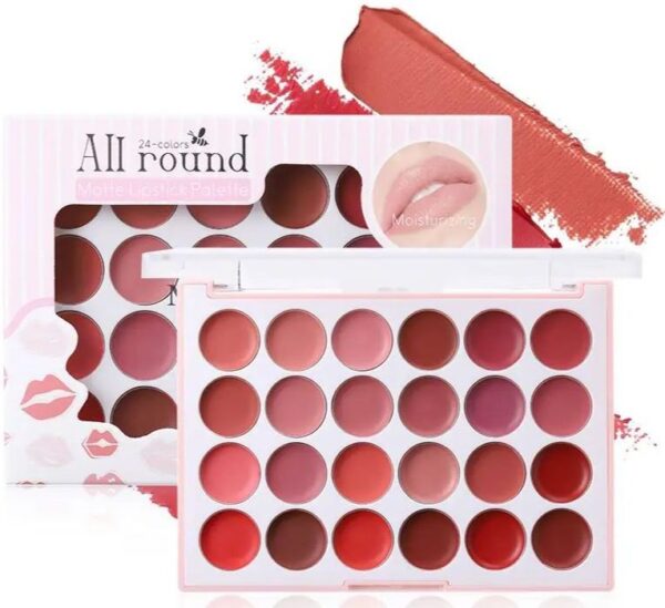 ab877675b1ce537f54beff37023c5b3e (1) Miss Rose Complete Matte Lip Palette – 24 Shades