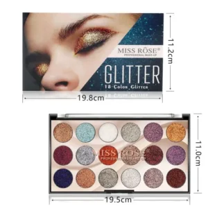 ce3d8761456fc3497833098527850bf9 Miss Rose Shimmer Magic 18 Shade Eyeshadow Palette