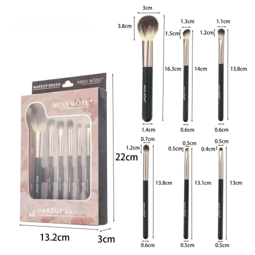 daed3104-b337-481d-9a46-fb8d35bf0239-1 Miss Rose 6 Piece Marble Brush Collection Set