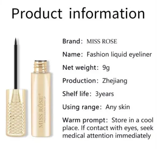 dferfrf Miss Rose Luxe Black Liquid Eyeliner