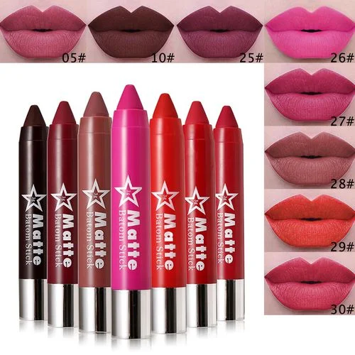 f281570615216f2a4c2b6ce8da3df269 Miss Rose Matte Chubby Lips Crayon Lipstick