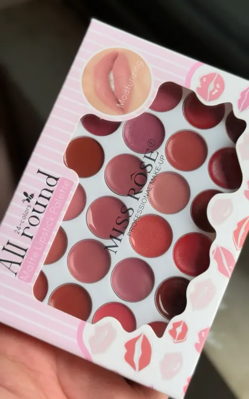 img_3987 Miss Rose Complete Matte Lip Palette – 24 Shades