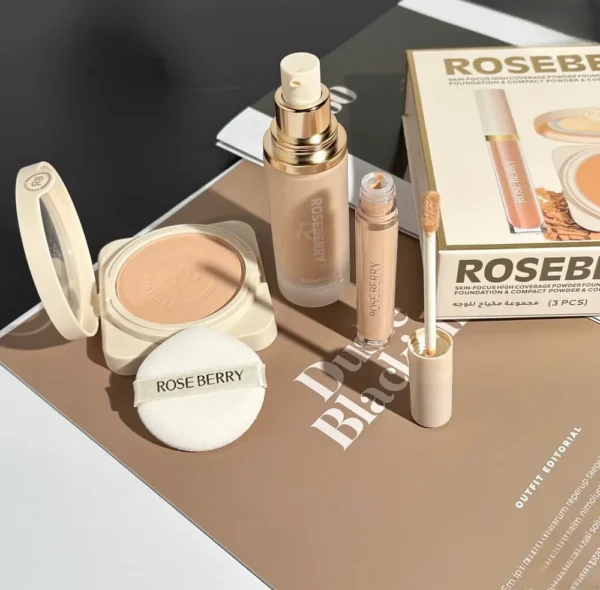 Rose Berry Base Perfection 3-in-1 Set (Foundation + Concealer + Compact Powder)