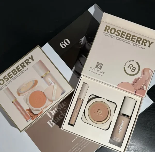Rose Berry Base Perfection 3-in-1 Set (Foundation + Concealer + Compact Powder)