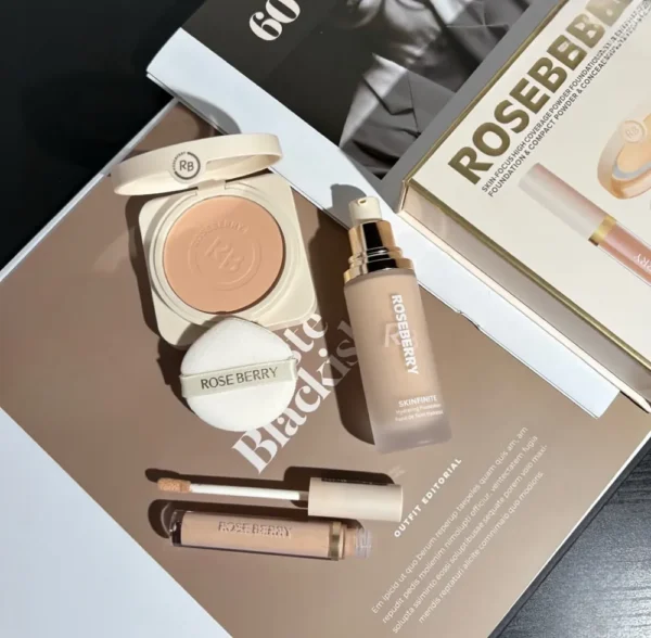 Rose Berry Base Perfection 3-in-1 Set (Foundation + Concealer + Compact Powder)